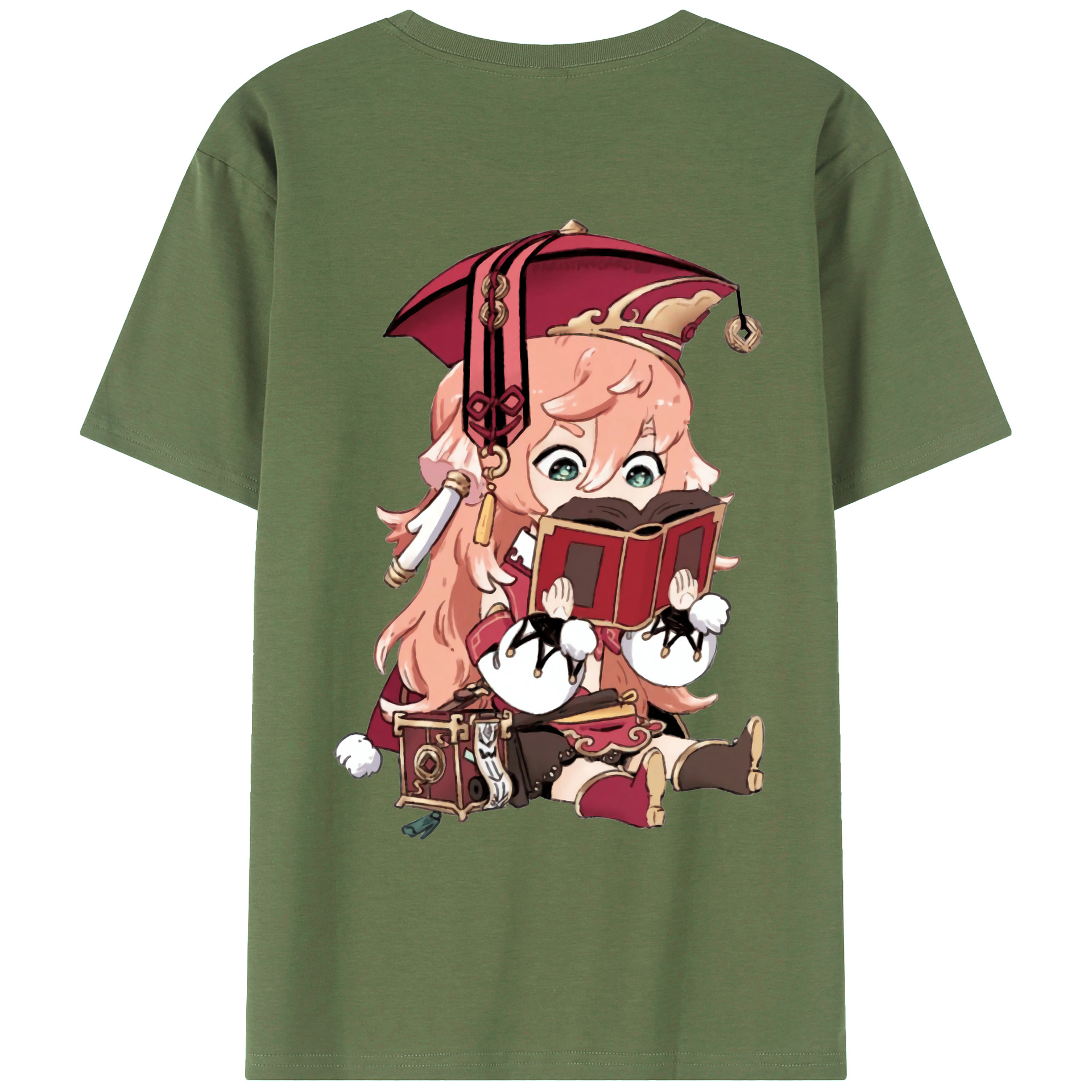 げんし神 ヤンフェイ genshin Yanfei 綿100％ メンズ半袖Tシャツ（バックプリント） 通気性